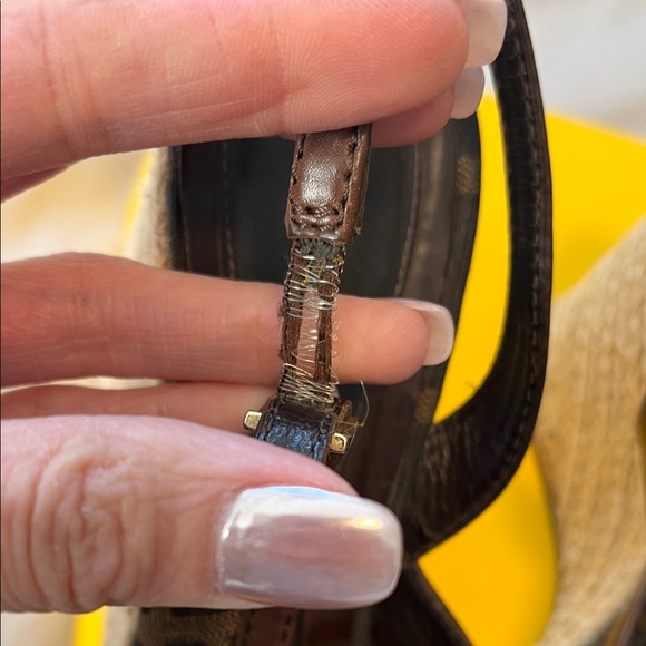 Fendi Zucca Canvas Peep-Toe Slingback Espadrilles - Picture 9 of 9